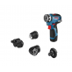 BOSCH GSR 12V-35 FC gręžtuvas - suktuvas + 4 antgaliai SOLO L-Boxx